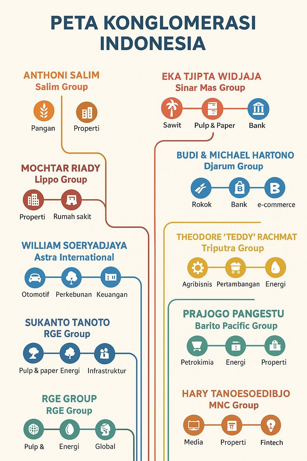 Siapa Saja Para Konglomerat Indonesia? Penguasa Hulu ke Hilir hingga Kaya Tujuh Keturunan!